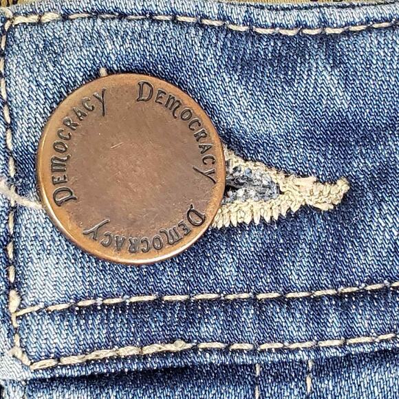 Democracy Jeans AB Technology Womens Size 10 Blue Skinny Mid Rise 5-Pocket - Picture 6 of 10